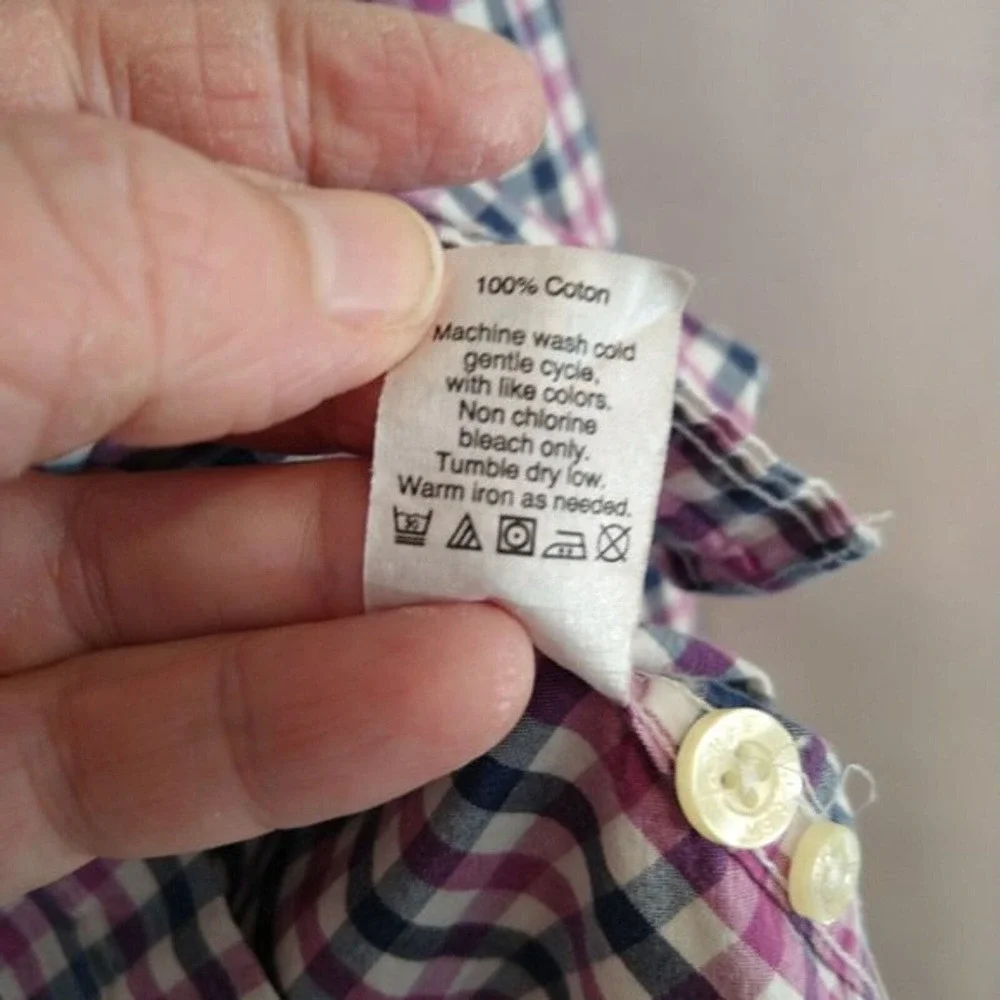 J Crew Shirts Mens S Purple Blue Check Button Down‎